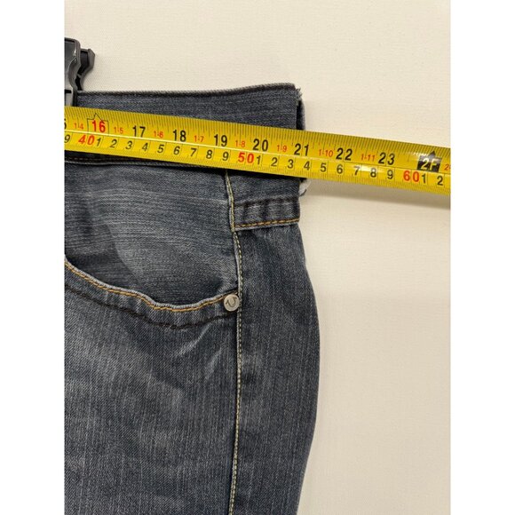 True Religion Joey Super T Jeans Mens 42x33 Denim Pants Thick Stitch Straight - Picture 6 of 9